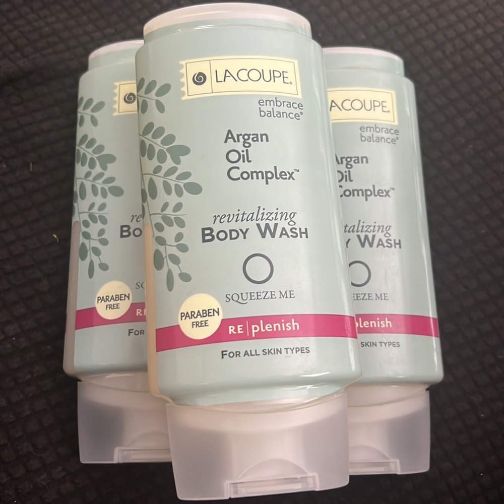 3x LaCoupe Orgnx Argan Oil Revitalizing Body Wash 12.17fl oz Best Western Hotel